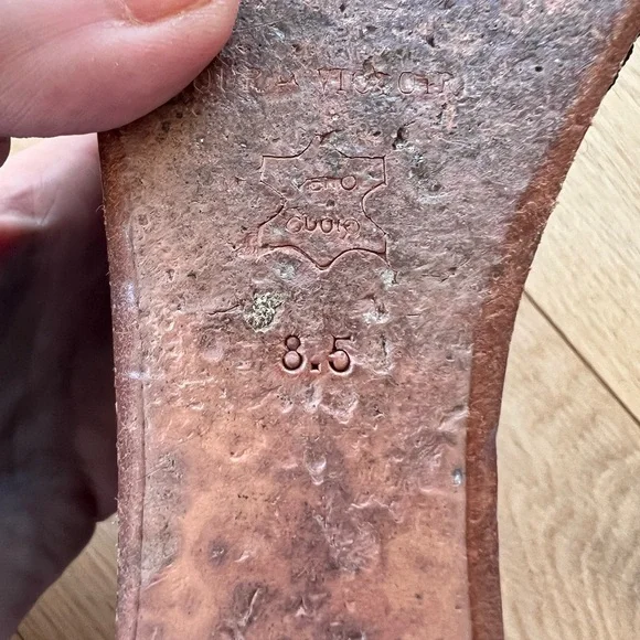 Pour La Victoire Black Leather Wedges Size 8.5 - Picture 8 of 11